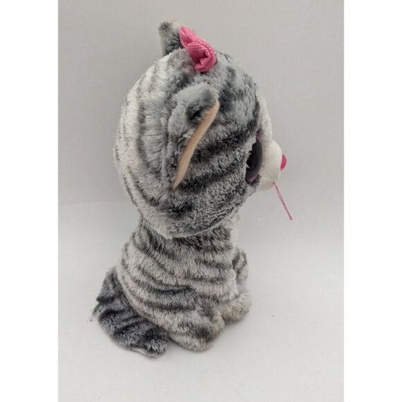 Ty Beanie Boo KiKi the Cat 9” Plush Bean Bag Stuffed Animal Tabby Cat - Picture 2 of 10